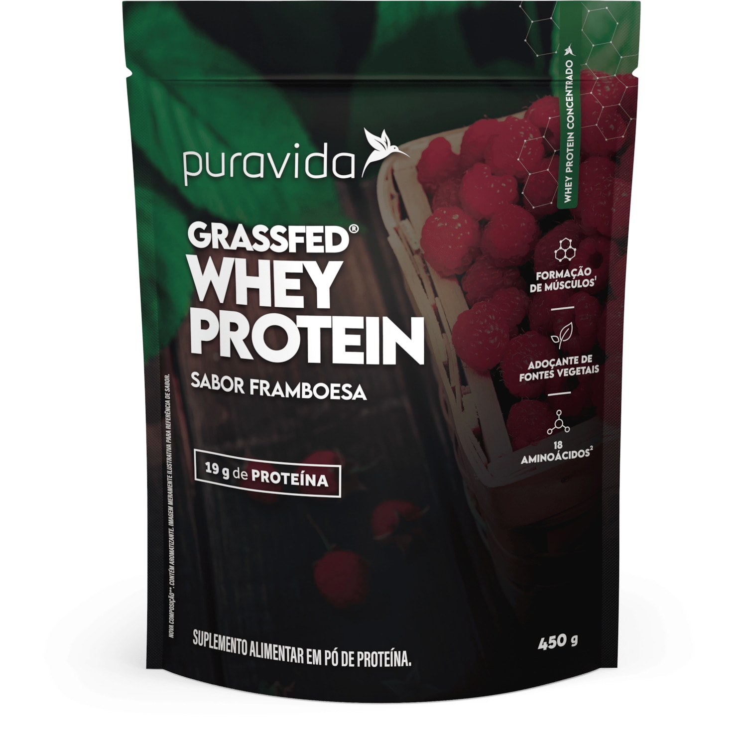 Whey Protein Grassfed Framboesa 450G Whey Protein Grassfed Framboesa 450G